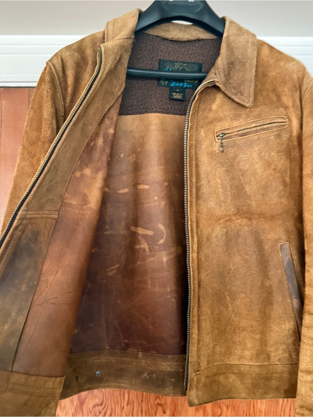 Schott NYC Perfecto 370 “Duke” Premium Rough Out Suede Classic Leather Jacket - Picture 5 of 17